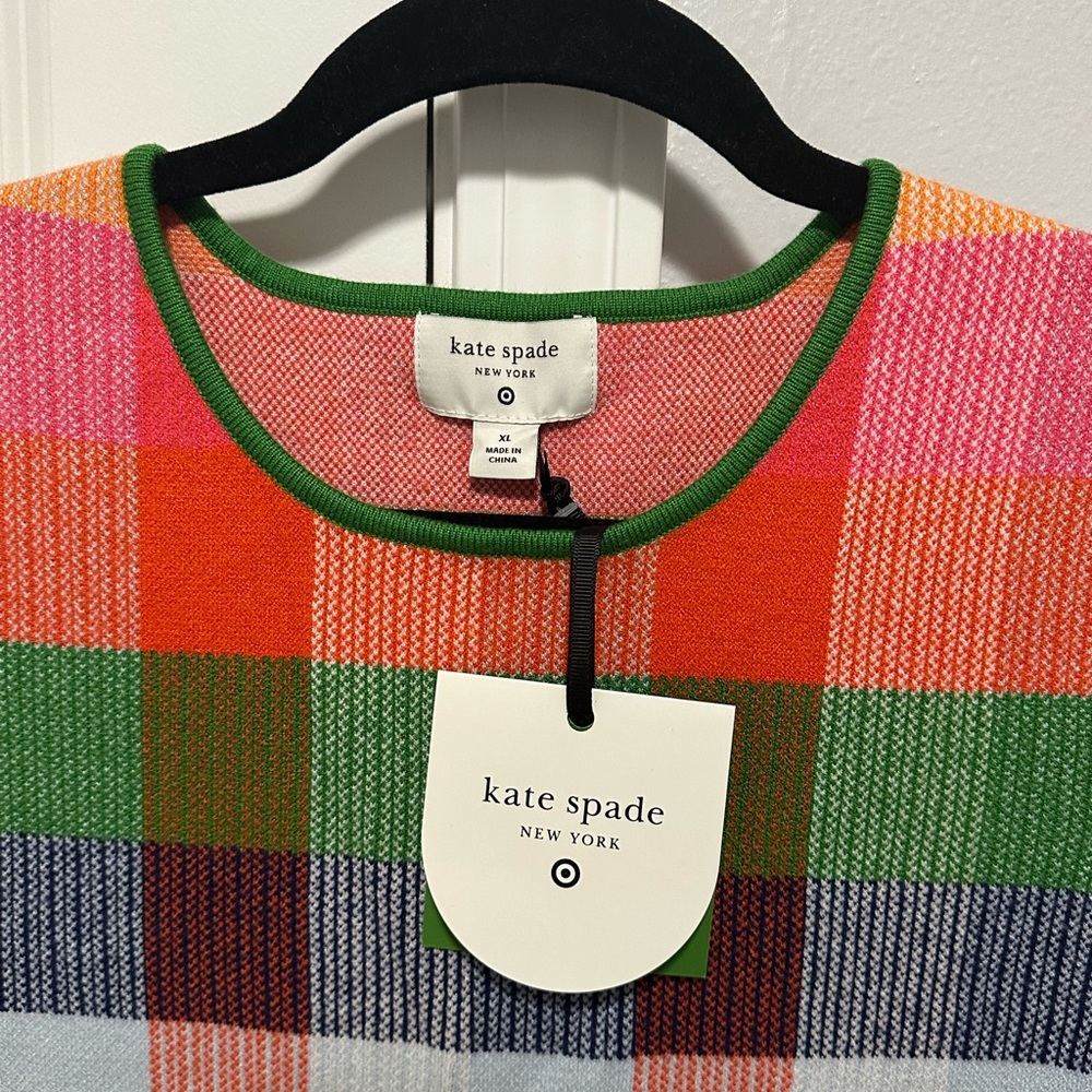 Kate Spade X Target collab Multicolor Plaid Summer Sweater Dress